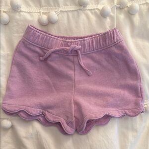 Pinkish purple scallop shorts